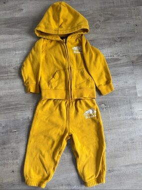 Roots toddler set Hooded Zip Sweatshirt and Joggers in Mustard Yellow